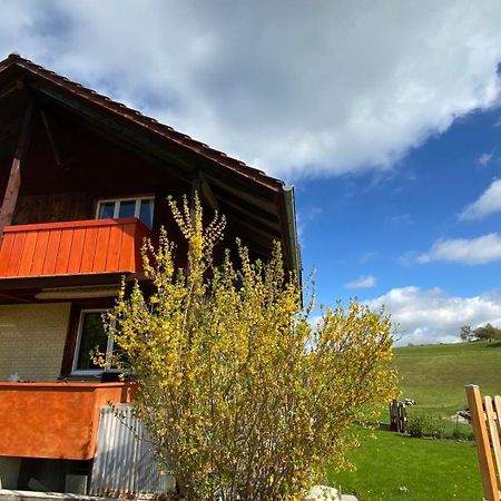 Naturnahe Familienwohnung Ruschegg Exteriör bild