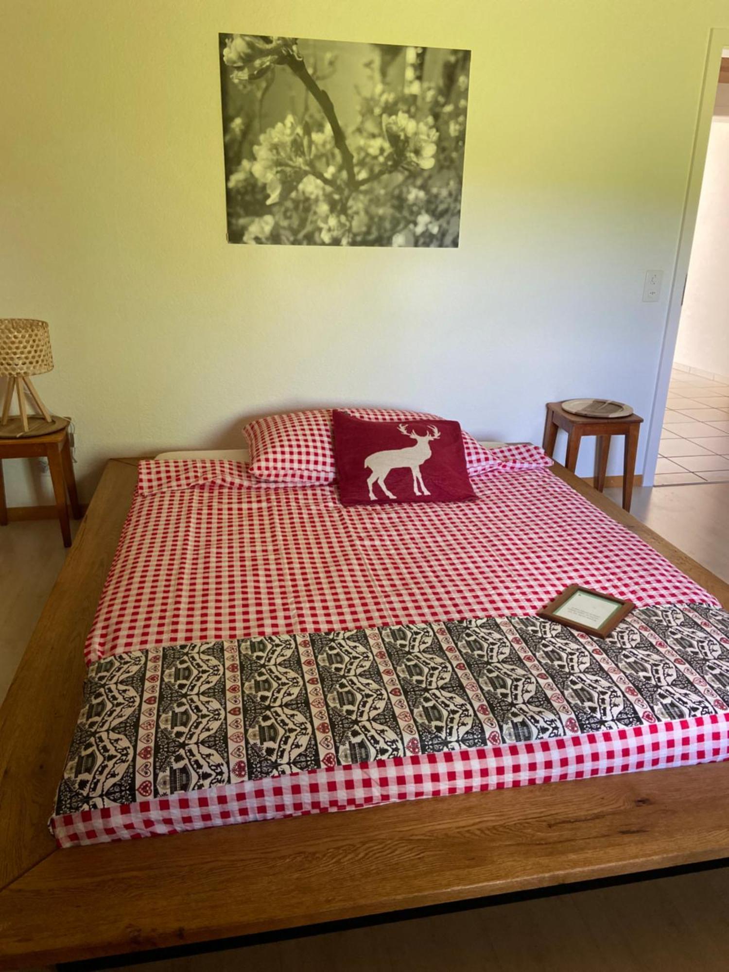 Naturnahe Familienwohnung Ruschegg Exteriör bild