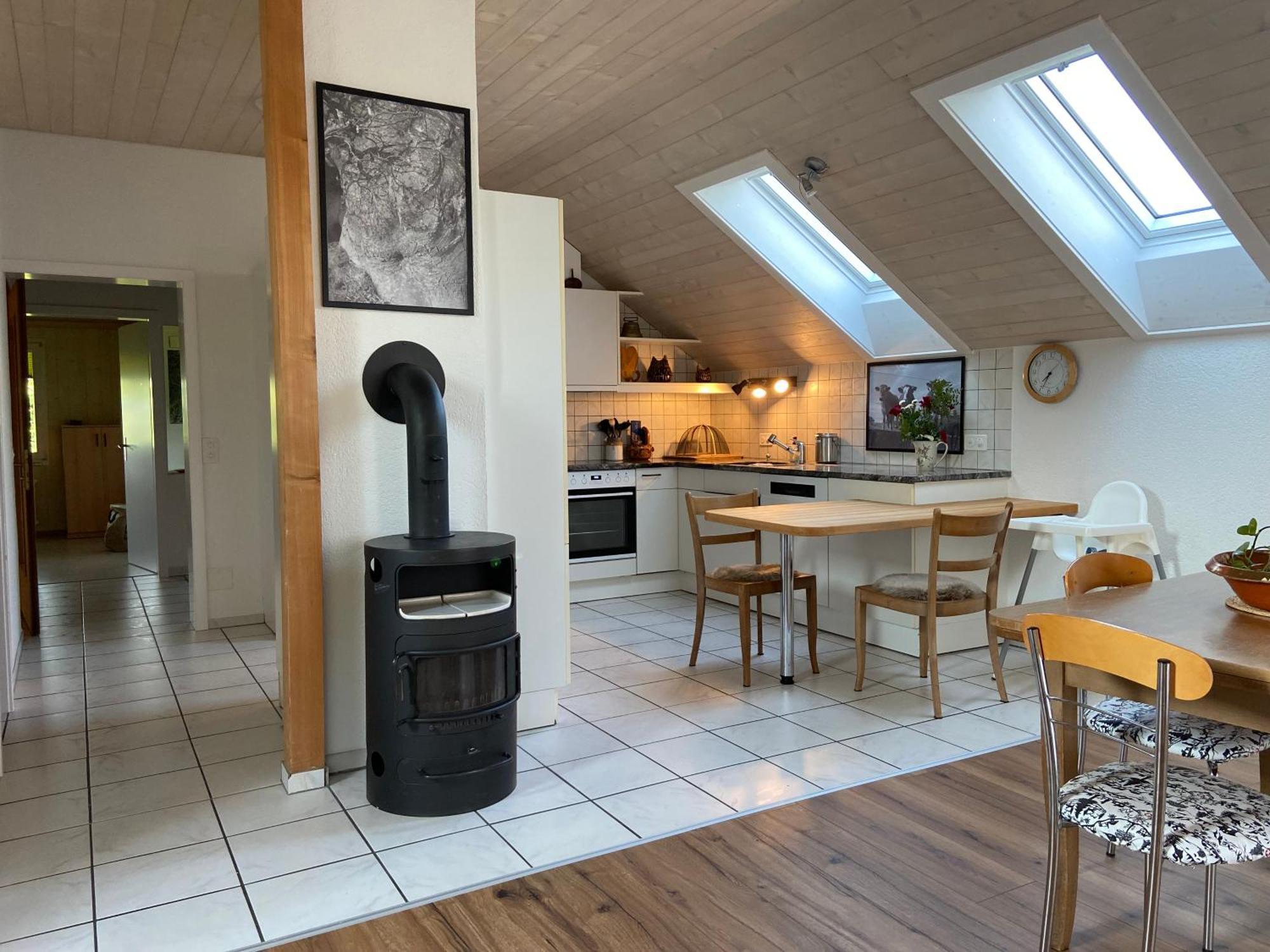 Naturnahe Familienwohnung Ruschegg Exteriör bild
