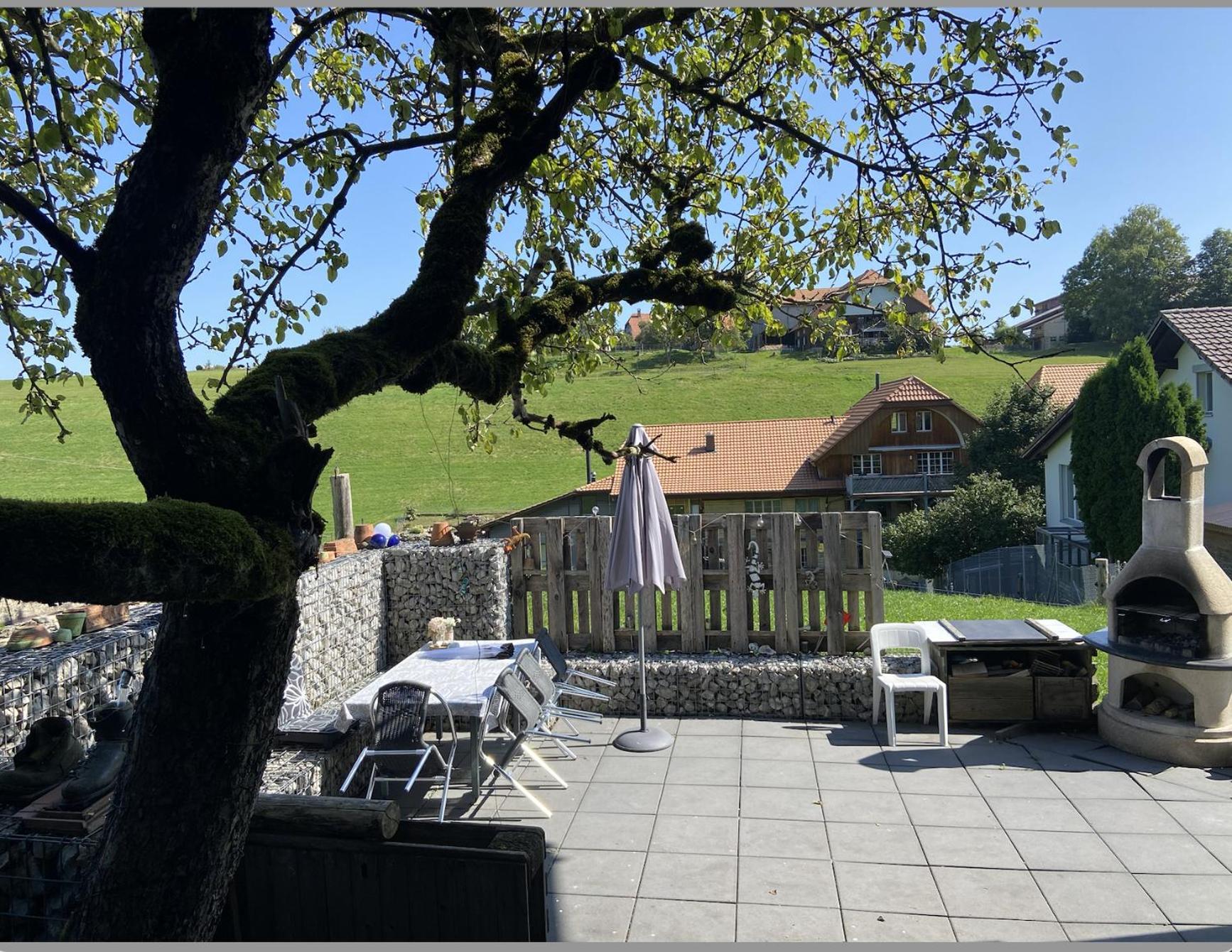 Naturnahe Familienwohnung Ruschegg Exteriör bild