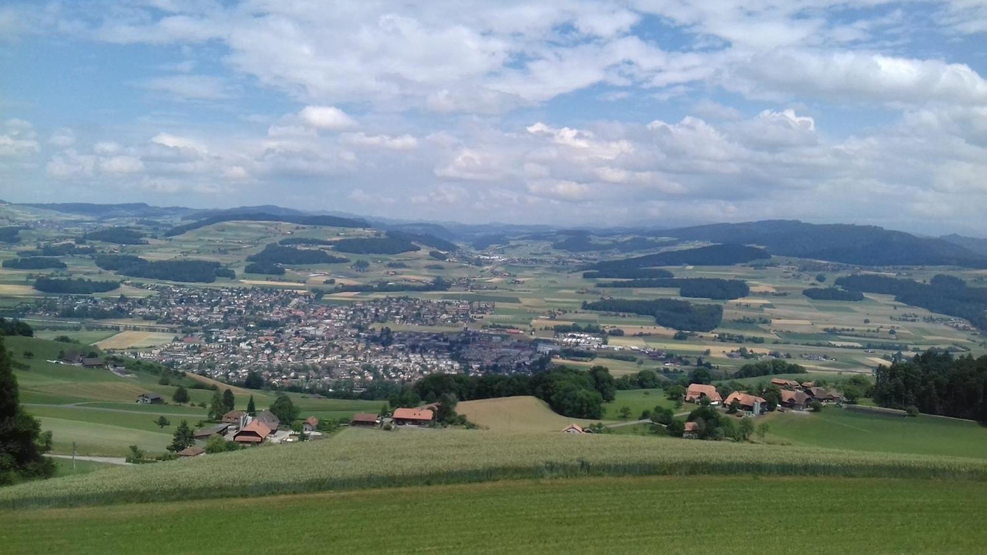 Naturnahe Familienwohnung Ruschegg Exteriör bild