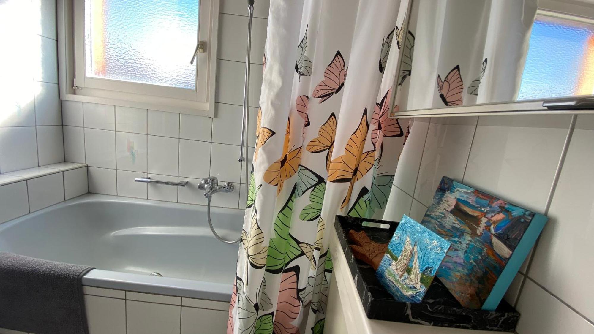 Naturnahe Familienwohnung Ruschegg Exteriör bild